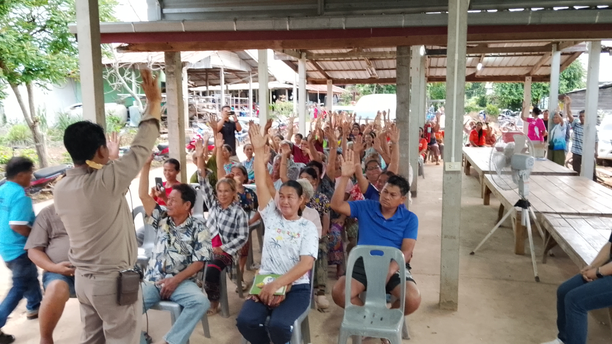 โครงการประชาคมแผนพัฒนาท้องถิ่น( พ.ศ.2571-2575) ณ ศาลาประชาคม หมู่6 บ้านโคกสะอาด