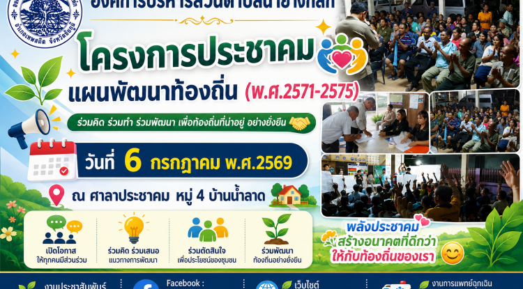 โครงการประชาคมแผนพัฒนาท้องถิ่น( พ.ศ.2571-2575)  หมู่4 บ้านน้ำลาด